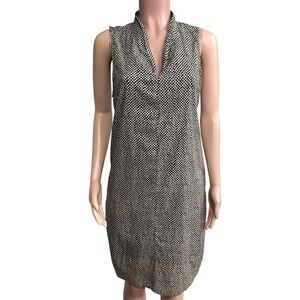 Eileen Fisher NWOT Sleeveless Shift Dress 100% Organic Cotton Dots Size Medium